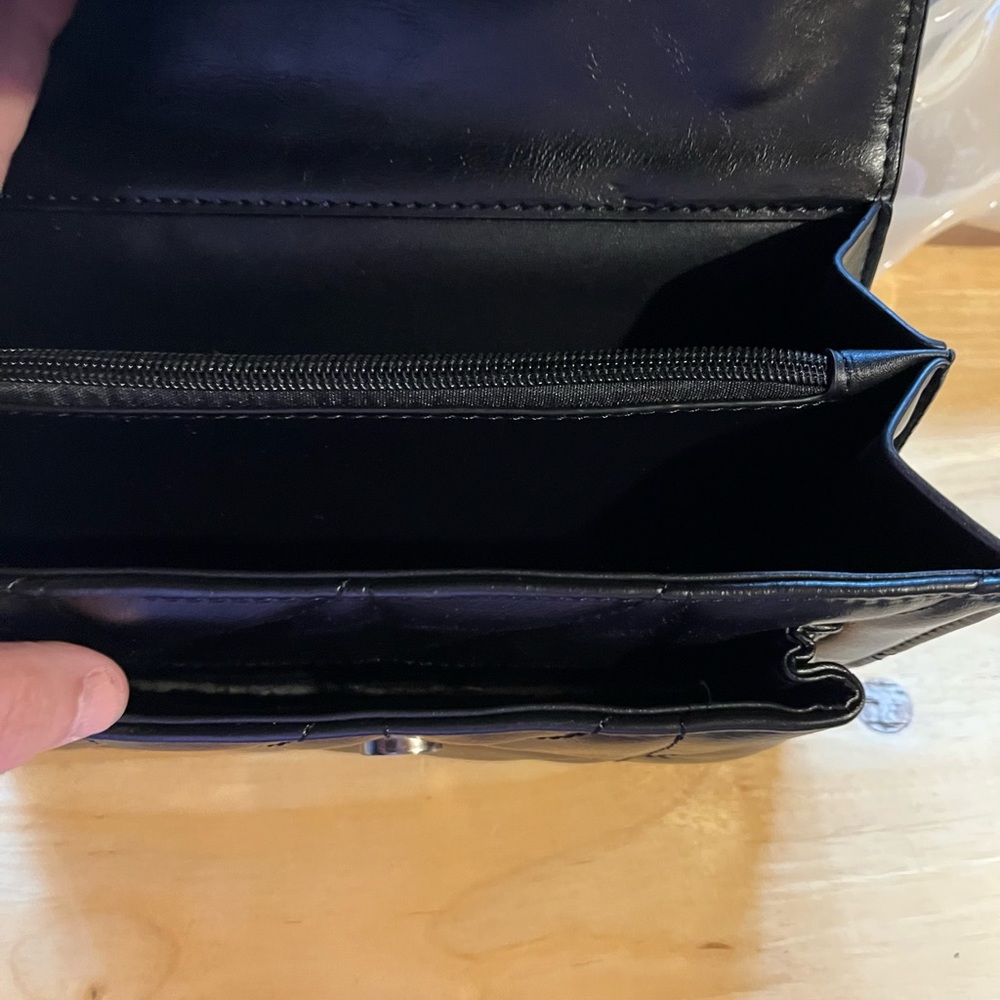 Black quilted bag